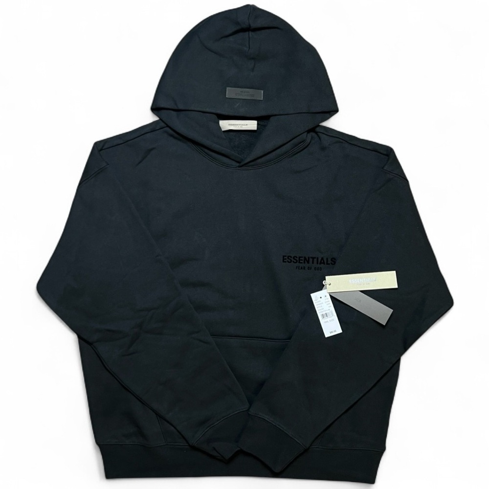 Essentials Black Hoodie for Men